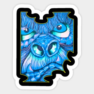 Blue Gorilla Face Sticker